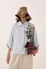 Gingham Ae Shirt Set - Two-Piece Set - Mizyana