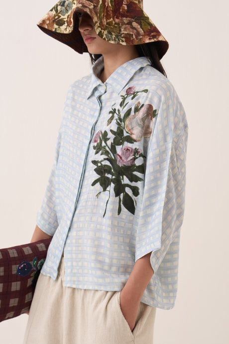 Gingham Ae Shirt Set - Two-Piece Set - Mizyana