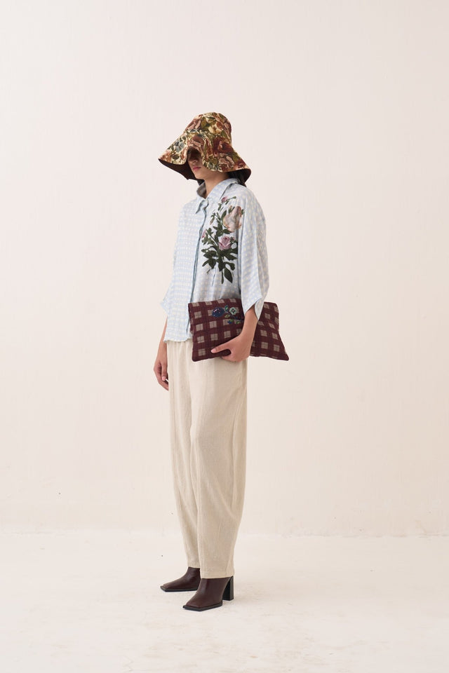 Gingham Ae Shirt Set - Two-Piece Set - Mizyana