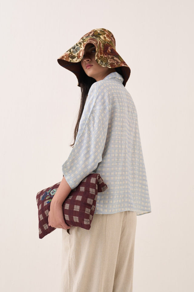 Gingham Ae Shirt Set - Two-Piece Set - Mizyana