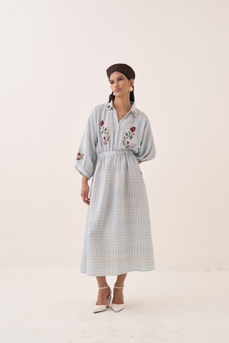 Gingham Poem Dress - Dress - Mizyana