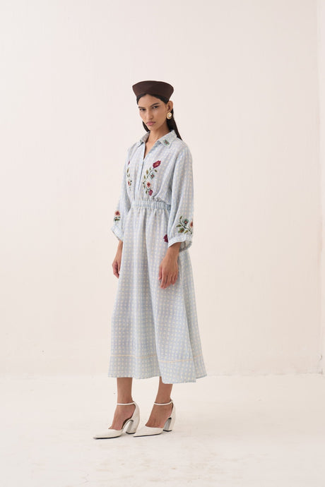 Gingham Poem Dress - Dress - Mizyana