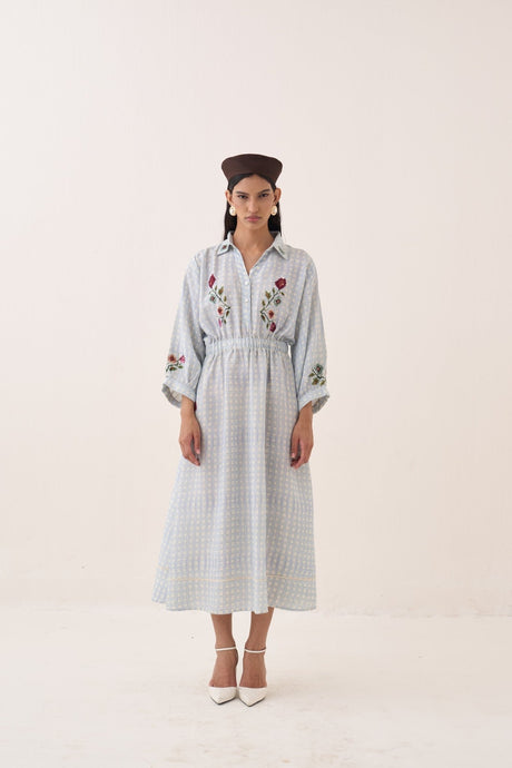 Gingham Poem Dress - Dress - Mizyana