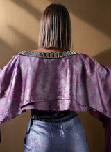 Gleam drape skirt set - Two-Piece Set - Mizyana