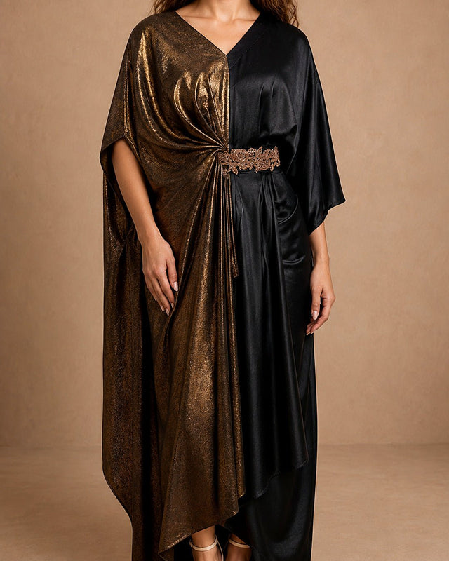 Gold Shimmer Kaftan - Kaftan - Mizyana