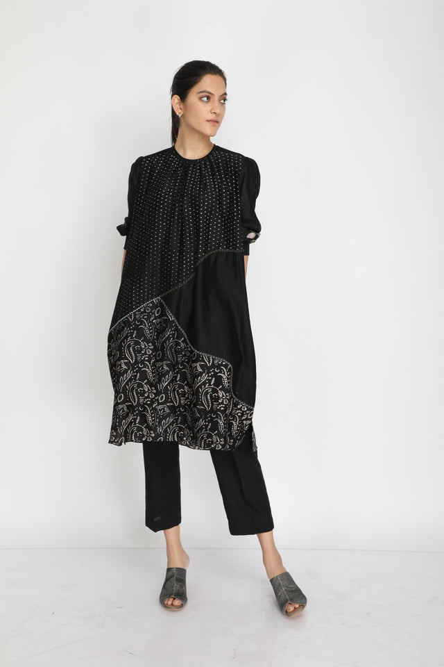 Golden printed dress - Dress - Mizyana