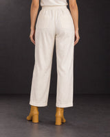 Grain Off-White Handwoven Cotton Twill Trousers - Trousers - Mizyana