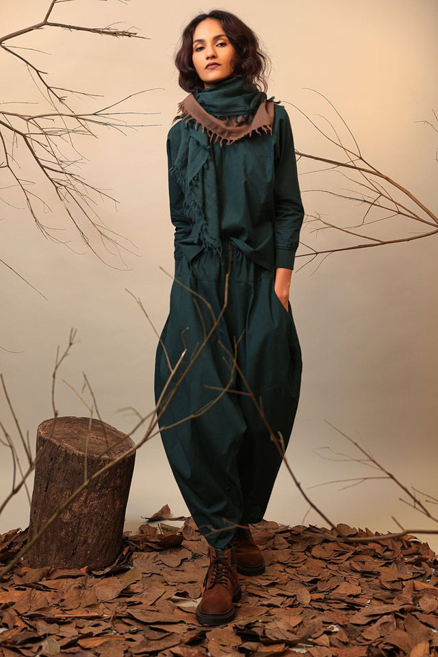 Green Balloon Pants - Trousers - Mizyana