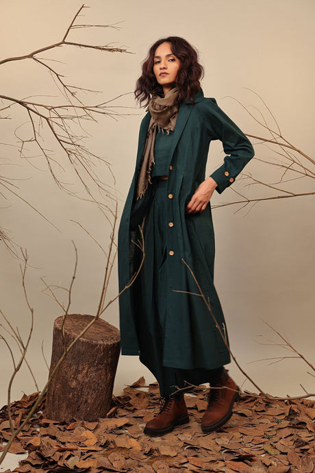 Green Cali Trench Jacket - Jacket - Mizyana