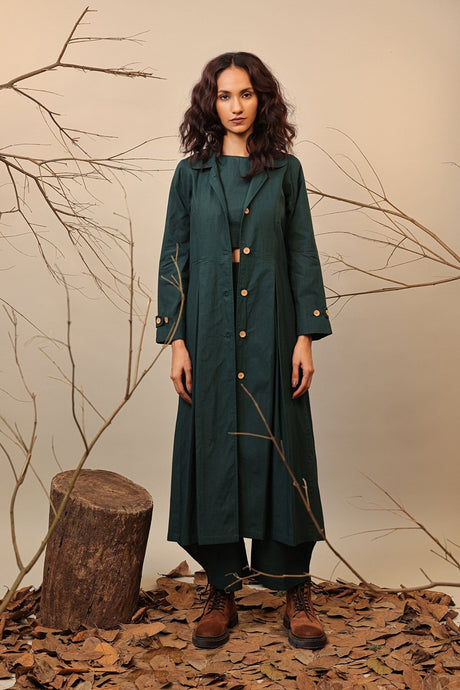 Green Cali Trench Jacket - Jacket - Mizyana