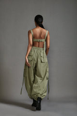 Green Cargo Pants - Trousers - Mizyana