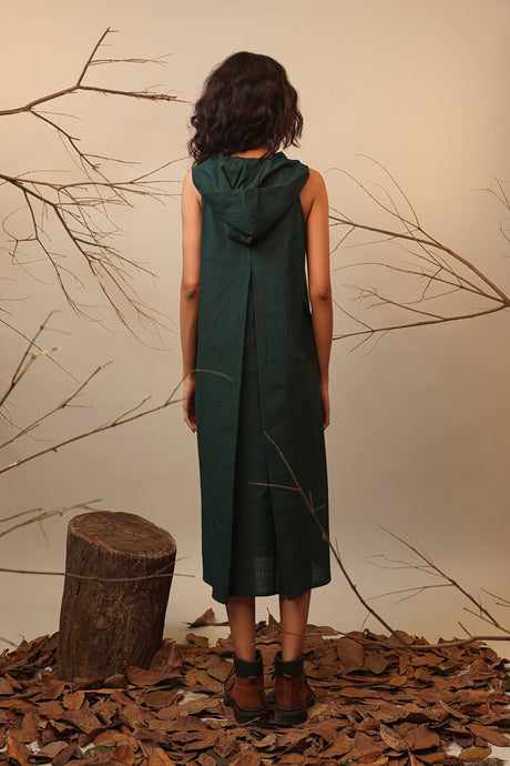 Green Hooded Vita Dress - Dress - Mizyana