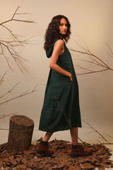 Green Hooded Vita Dress - Dress - Mizyana