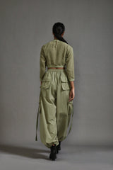Green Safari Crop Top - Shirt - Mizyana