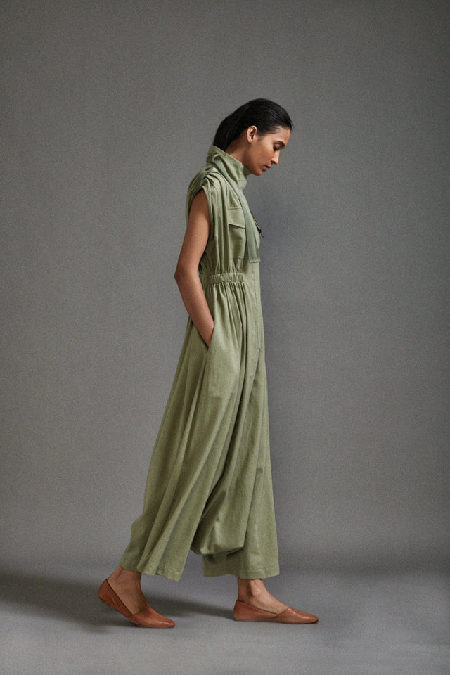 Green Safari Sphara Jumpsuit - Jumpsuit - Mizyana