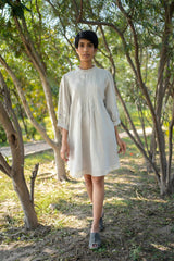 Grey Applique Dress - Dress - Mizyana