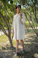 Grey Applique Dress - Dress - Mizyana