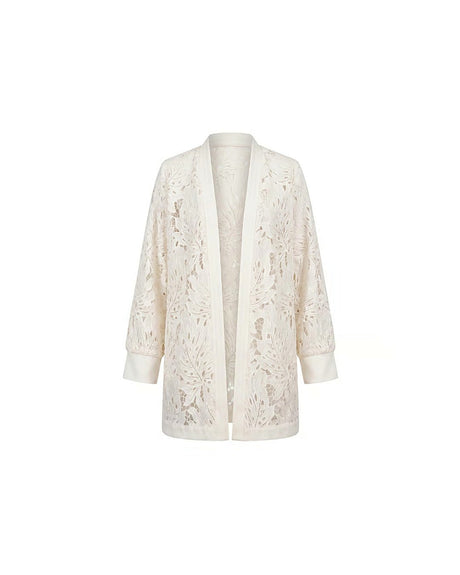 Guipure Botanical Lace Jacket - Jacket - Mizyana