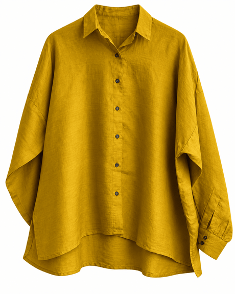 Handwoven Mulberry Silk Oversized Shirt with Collar in Seven Colours - Shirt - Mizyana