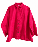 Handwoven Mulberry Silk Oversized Shirt with Collar in Seven Colours - Shirt - Mizyana
