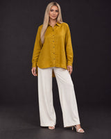 Handwoven Mulberry Silk Oversized Shirt with Collar in Seven Colours - Shirt - Mizyana