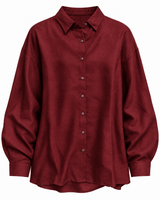 Handwoven Mulberry Silk Oversized Shirt with Collar in Seven Colours - Shirt - Mizyana