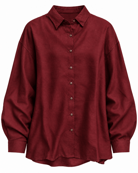 Handwoven Mulberry Silk Oversized Shirt with Collar in Seven Colours - Shirt - Mizyana