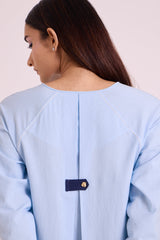 Harbour - Beach Blue Short Dress - Dress - Mizyana