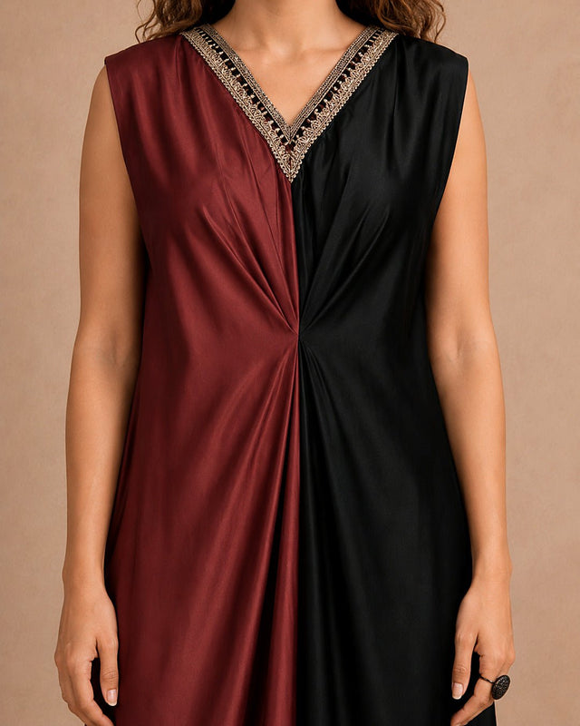 Harf Colorblock Dress - Dress - Mizyana