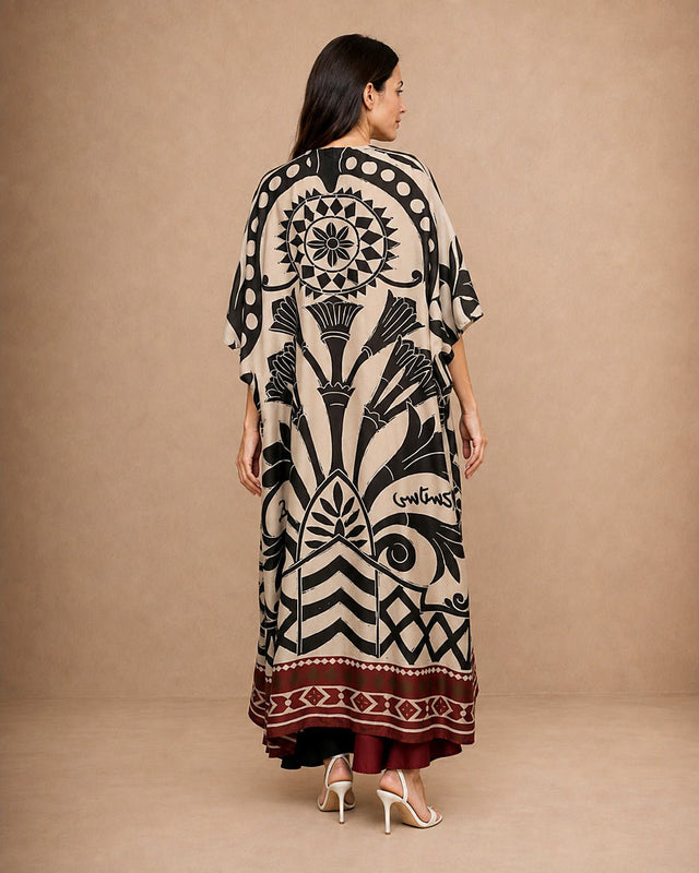 Harf Colorblock Kaftan Set - Kaftan - Mizyana