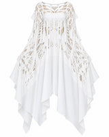 Heka Flexible White Cut-Out Viscose Dress - Dress - Mizyana