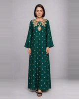 Heritage Zari Embroidered Chanderi Jalabiya - Jalabiya - Mizyana