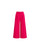 High-Waisted Cotton Trouser in fuchsia with front pleats, flat front view