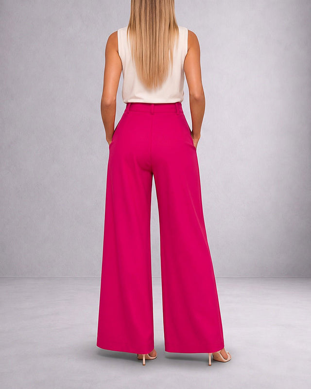 High-Waisted Cotton Trouser - Trousers - Mizyana