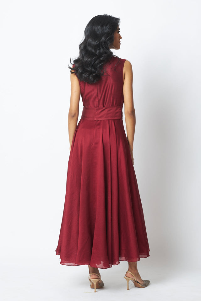 Huda - The Venetian Long Dress with Belt - Dress - Mizyana