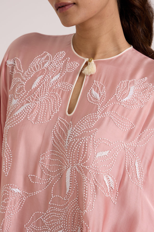 Ice Pink Myna - Jolly Good Free Size Top + Pant - Two-Piece Set - Mizyana