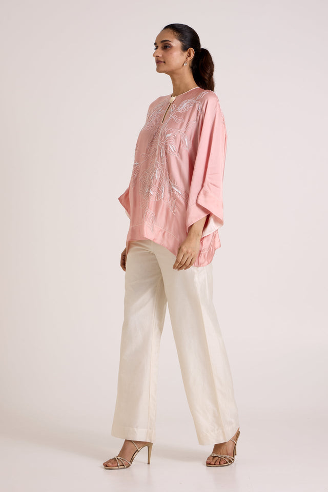 Ice Pink Myna - Jolly Good Free Size Top + Pant - Two-Piece Set - Mizyana