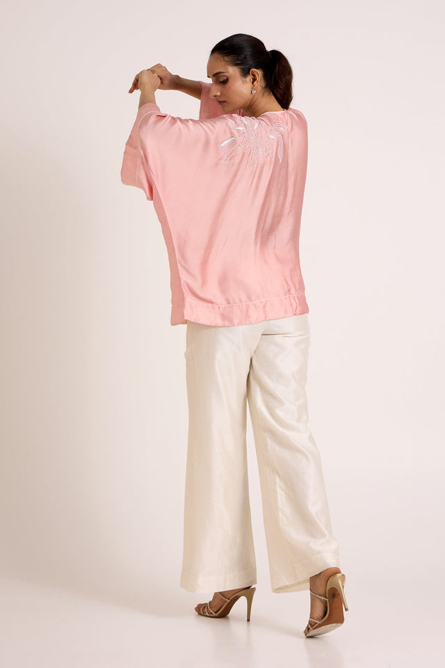 Ice Pink Myna - Jolly Good Free Size Top + Pant - Two-Piece Set - Mizyana