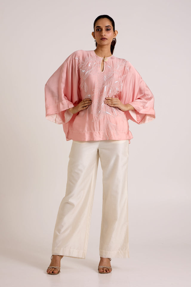 Ice Pink Myna - Jolly Good Free Size Top + Pant - Two-Piece Set - Mizyana