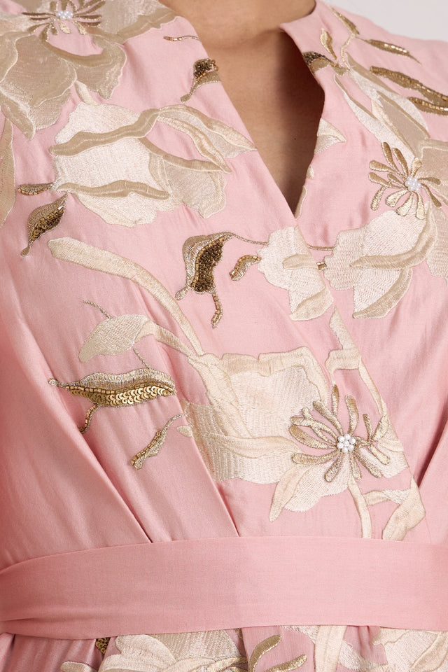 Ice Pink Saira - Circular Midi Dress - Dress - Mizyana
