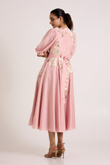 Ice Pink Saira - Circular Midi Dress - Dress - Mizyana