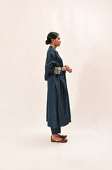 Indigo a Line Layered Kurta Set - Two-Piece Set - Mizyana