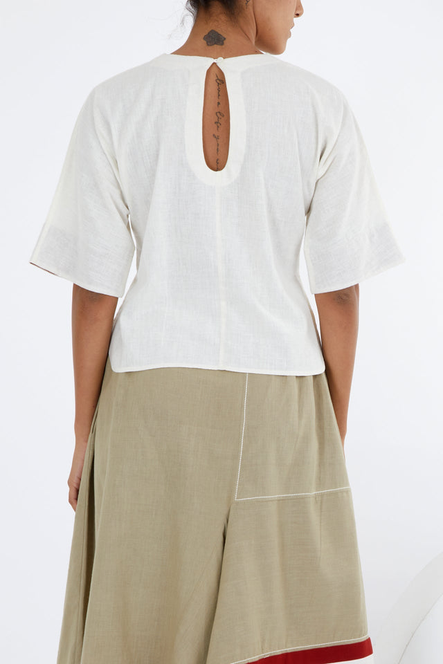 Ivory Crop Top - Shirt - Mizyana