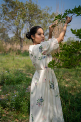 Ivory Drawstring dress - Dress - Mizyana