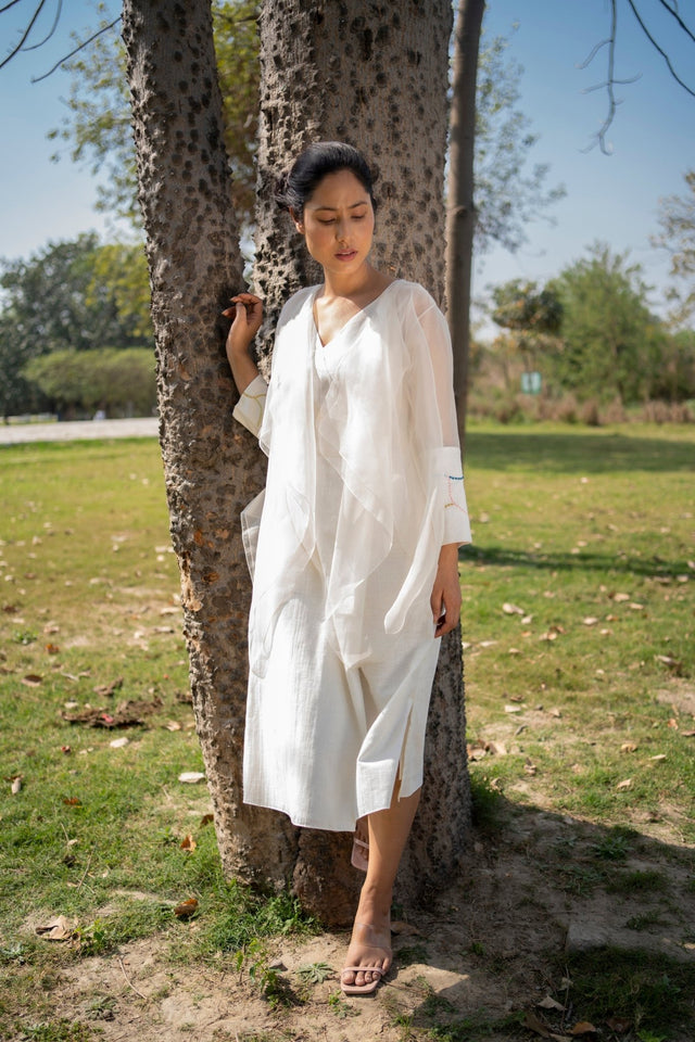 Ivory Dress with Jacket - Dress - Mizyana