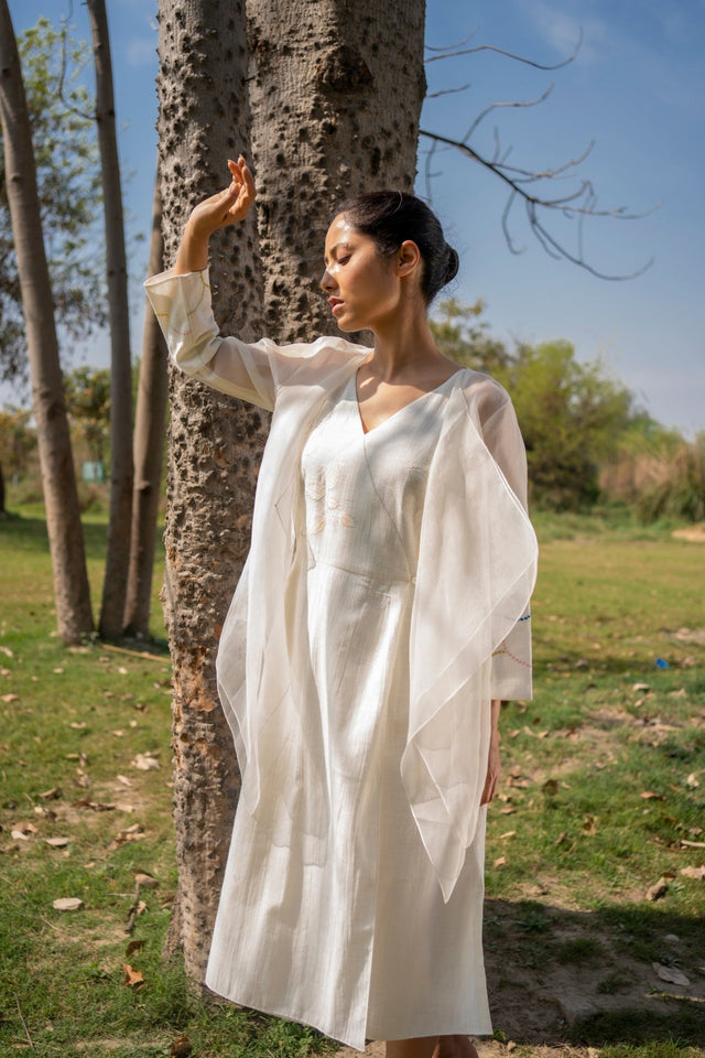 Ivory Dress with Jacket - Dress - Mizyana
