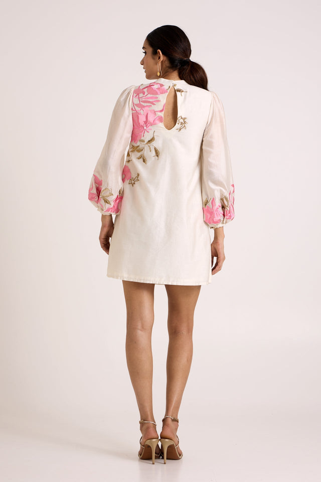 Ivory Nidam - In-Bloom Short Dress - Dress - Mizyana