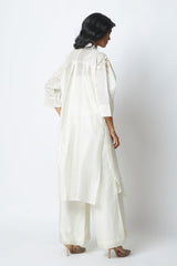 Ivory Yercad - Easy Shirt Tunic + Pants - Two-Piece Set - Mizyana