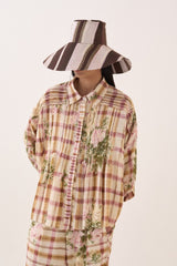 Jaali Rose Pintuck Shirt - Shirt - Mizyana