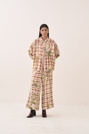 Jaali Rose Pintuck Shirt - Shirt - Mizyana